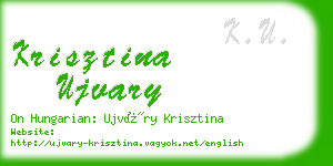 krisztina ujvary business card